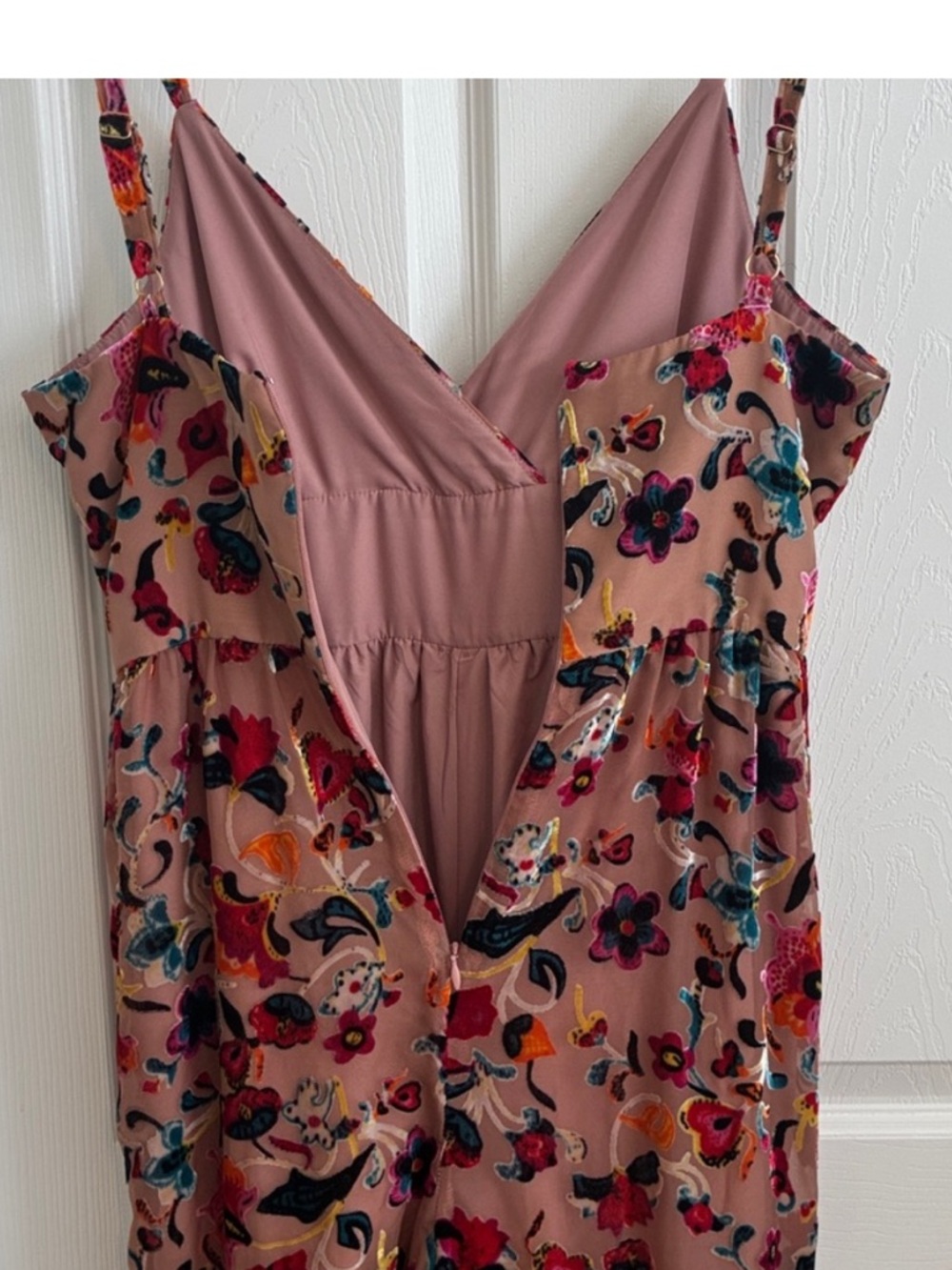 Hutch Tan Multi Floral Flounced Wide-Leg Jumpsuit - Picture 10 of 14
